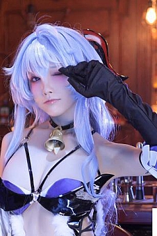 诱人身材太惹火!水淼aqua甘雨魅魔同人cos作品魅力降临