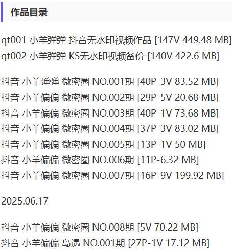 小羊弹弹 – 微密圈/岛遇等写真&视频合集【持续更新中】