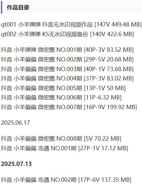 小羊弹弹 – 微密圈/岛遇等写真&视频合集【持续更新中】